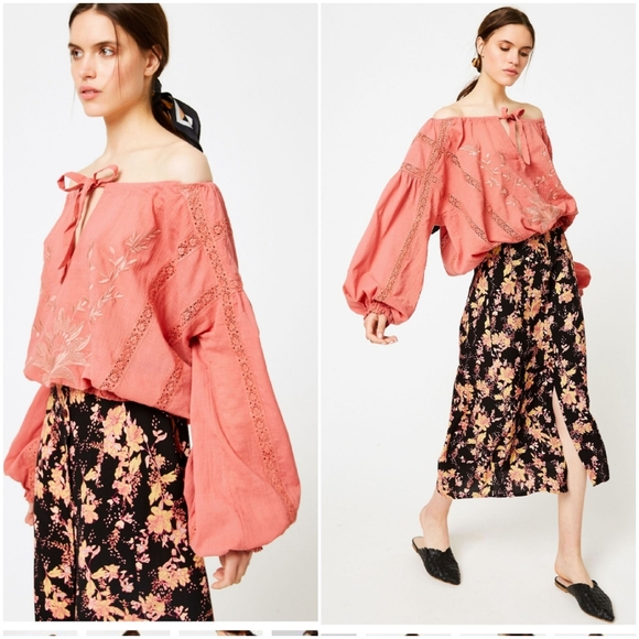 Free People Maria,Maria Athena Embroidered Blouse - Picture 4 of 9